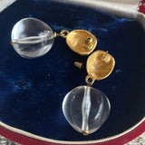 【ピアス】クリアボール　透明　バロック　スイング　70’s USA