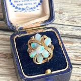 【リング】opal　オパール　リボン　ラグジュアリー　80's