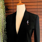 【ブローチ】鳥 南国　bird　70'sイギリス　vintage