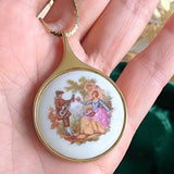 【ネックレス】Limoges リモージュ　恋人シリーズ　70’sフランス