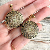 【イヤリング】ダマスキナード　エジプティアン　サークル　50’sスペイントレド