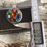 【ブローチ】MIRACLE  ミラクル社　7つの石　オリエンタル　70’sイギリス