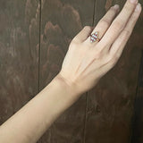 【リング】ESPO社　菱形　赤×クリア　18KGE 70’sUSA