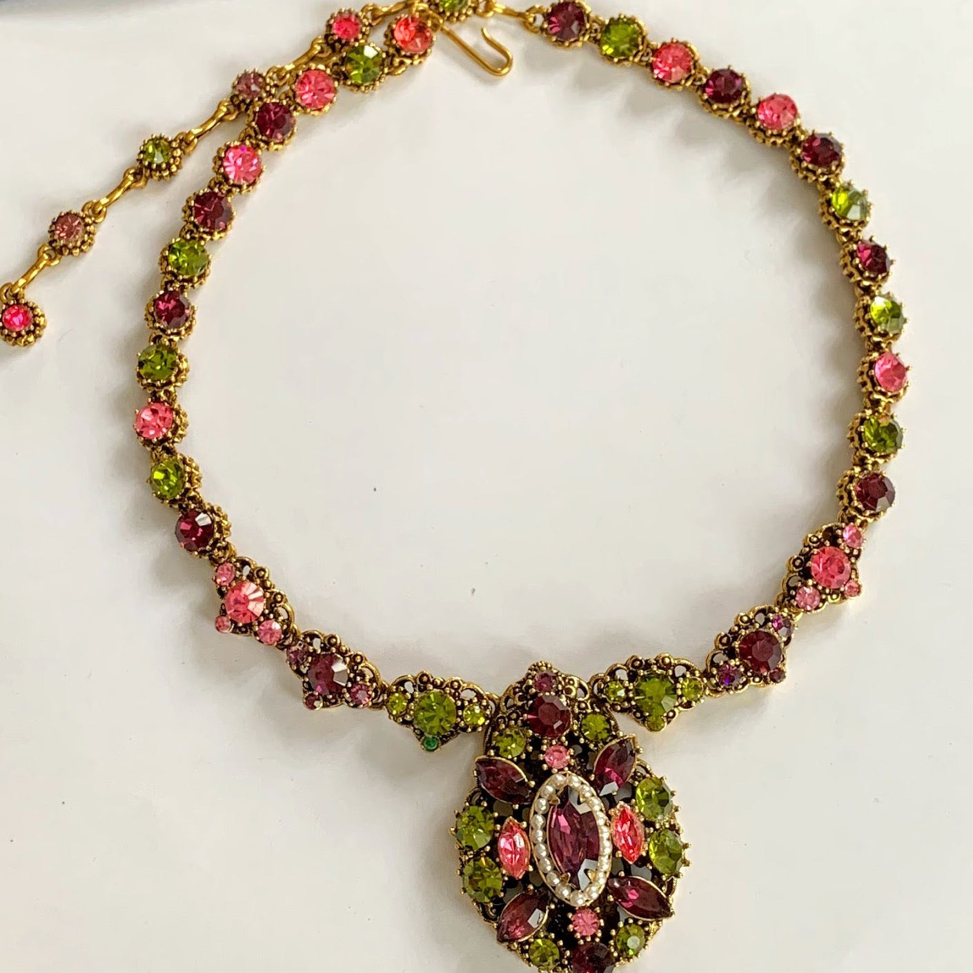 フランス★ヴィンテージ●ネックレス★イヤリング フランスヴィンテージビーズ ロングネックレス | Midnight Art